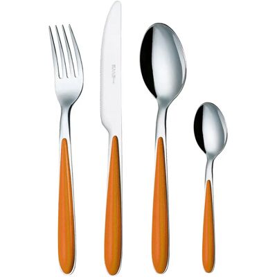 EME - Caribe 24pc - 18/0 Stainless - Arancio - Set di posate EME - Caribe 24pc - 18/0 Stainless - Arancio - Set di posate
