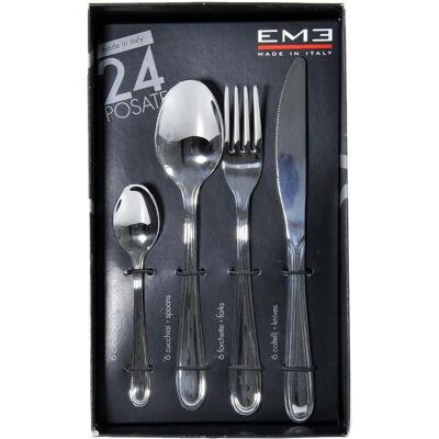 Set di Posate in Acciaio Inox 24 Pezzi - Set di Posate Set di Posate in Acciaio Inox 24 Pezzi - Set di Posate