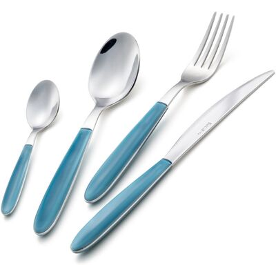 Set di Posate Moderno Vero Bianco - 24 Pezzi per 6 Persone Set di Posate Moderno Vero Bianco - 24 Pezzi per 6 Persone