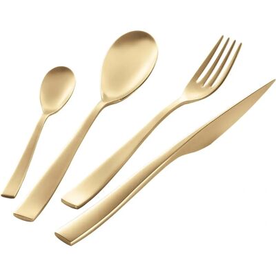 Eme Etoile Sabbiato Champagne - Set di Posate in Acciaio Inox 24 Pezzi Eme Etoile Sabbiato Champagne - Set di Posate in Acciaio Inox 24 Pezzi