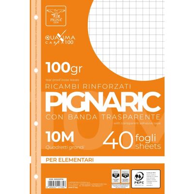 Pigna 022223710 - Recharges pour carnet renforcé - 40 feuilles Pigna 022223710 - Recharges pour carnet renforcé - 40 feuilles