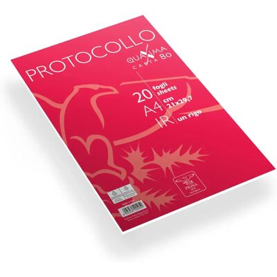 Papier de protocole Pigna 80g/m² A4 Ligné - 20 Feuilles Papier de protocole Pigna 80g/m² A4 Ligné - 20 Feuilles