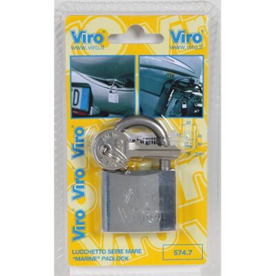 Serratura Rettangolare in Nickel Viro - 40mm - Resistente alla Corrosione Serratura Rettangolare in Nickel Viro - 40mm - Resistente alla Corrosione