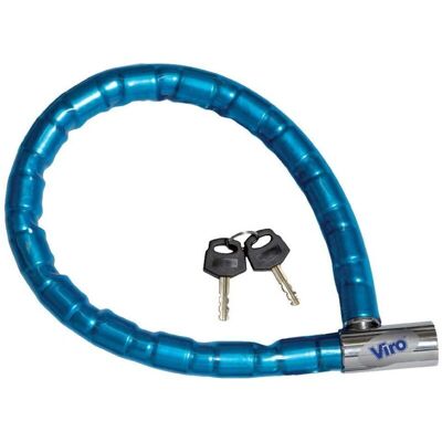 VIRO Zamek rowerowy/motorowy - Przewód ze stali nierdzewnej - 70 cm - 2 klucze - Bezpieczne zamknięcie VIRO Zamek rowerowy/motorowy - Przewód ze stali nierdzewnej - 70 cm - 2 klucze - Bezpieczne zamknięcie
