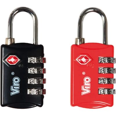 VIRO Lucchetto TSA 28mm Combinazione Valigia - Sicurezza Bagagli VIRO Lucchetto TSA 28mm Combinazione Valigia - Sicurezza Bagagli