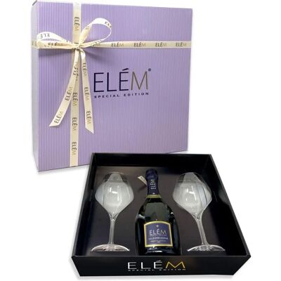 Elém Valdobbiadene Prosecco Brut - Gift Set with Flutes Elém Valdobbiadene Prosecco Brut - Gift Set with Flutes