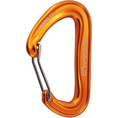 CAMP Nano 22 - Lichtgewicht Karabiner - Oranje - Klimuitrusting CAMP Nano 22 - Lichtgewicht Karabiner - Oranje - Klimuitrusting