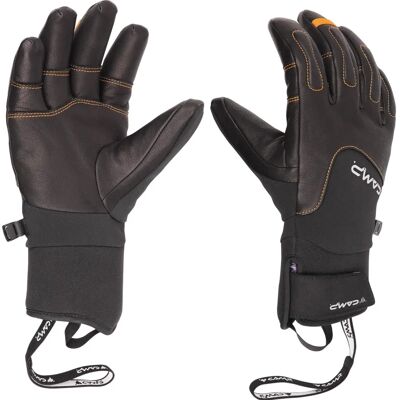 Guanti invernali Geko Guide di Camp, impermeabili e traspiranti, nero e arancione Guanti invernali Geko Guide di Camp, impermeabili e traspiranti, nero e arancione