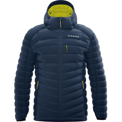 Chaqueta de Pluma Camp - Azul, Azul Oscuro, Lime Punch - Deportes de Montaña Chaqueta de Pluma Camp - Azul, Azul Oscuro, Lime Punch - Deportes de Montaña