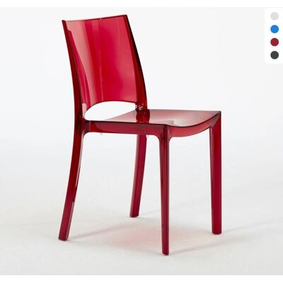 Silla apilable transparente Grand Soleil - Mobiliario italiano Silla apilable transparente Grand Soleil - Mobiliario italiano