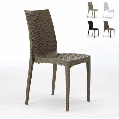 Chaise empilable en résine de Polyrattan Grand Soleil - Intérieur & Extérieur - Design moderne italien - Publicité Chaise empilable en résine de Polyrattan Grand Soleil - Intérieur & Extérieur - Design moderne italien - Publicité