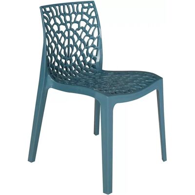 Silla Apilable Azul de Plástico - Mobiliario Interior/Exterior Silla Apilable Azul de Plástico - Mobiliario Interior/Exterior