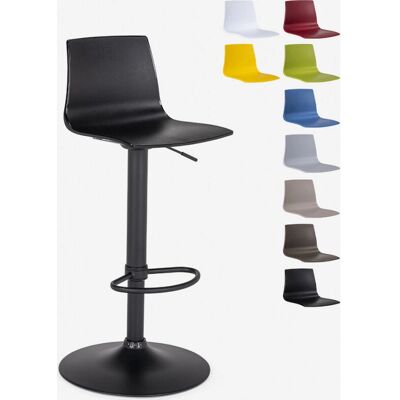 Grand Soleil - Taburete ajustable negro en policarbonato - Uso interior Grand Soleil - Taburete ajustable negro en policarbonato - Uso interior