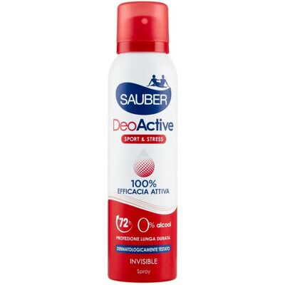 Sauber Deoactive Spray Deodorante - Durata Prolungata 150ml Sauber Deoactive Spray Deodorante - Durata Prolungata 150ml