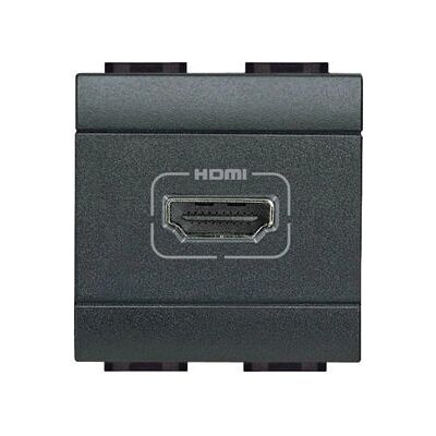 Bticino L4284 Prise HDMI 2 Ports Grise - Socket-outlet - Publicité Bticino L4284 Prise HDMI 2 Ports Grise - Socket-outlet - Publicité