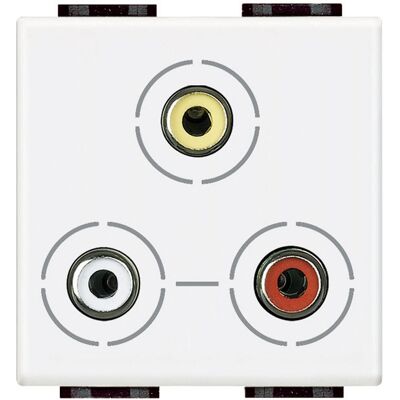 Legrand N4283 Socket Outlet - Video RCA 2 Modules - White Legrand N4283 Socket Outlet - Video RCA 2 Modules - White