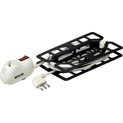 BTicino 3635DB Verlengkabel 5m 3 Stopcontacten Binnen Zwart & Wit BTicino 3635DB Verlengkabel 5m 3 Stopcontacten Binnen Zwart & Wit