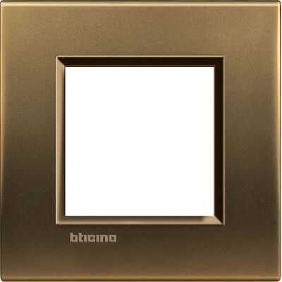 Legrand LNA4802BZ Plaque Murale - 2 Modules - Finition Bronze - Publicité Legrand LNA4802BZ Plaque Murale - 2 Modules - Finition Bronze - Publicité