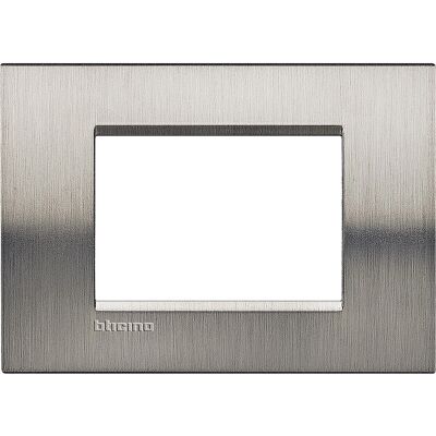 Legrand LNA4803ACS Placa de Pared - 3 Módulos Cuadrado Acero - Cubierta de Interruptor Legrand LNA4803ACS Placa de Pared - 3 Módulos Cuadrado Acero - Cubierta de Interruptor