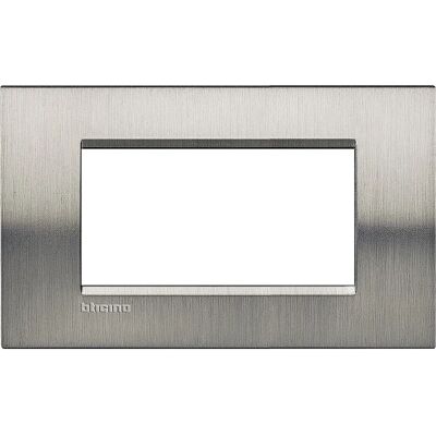 Legrand LNA4804ACS Piastra a Parete in Acciaio - 4 Moduli - Copertura Interruttore Legrand LNA4804ACS Piastra a Parete in Acciaio - 4 Moduli - Copertura Interruttore