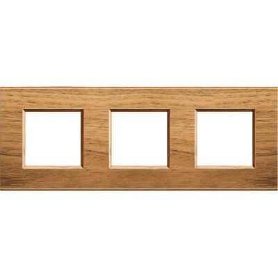 Legrand LNA4802M3LNC Placa de Pared - 3 Módulos - Nogal Legrand LNA4802M3LNC Placa de Pared - 3 Módulos - Nogal