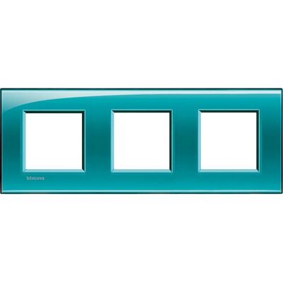 Placa Bticino LNA4802M3VD - 3 Elementos, Verde Placa Bticino LNA4802M3VD - 3 Elementos, Verde