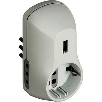 Adaptateur de Prise Bticino S3613DU - Power Plug Adapter - Publicité Adaptateur de Prise Bticino S3613DU - Power Plug Adapter - Publicité