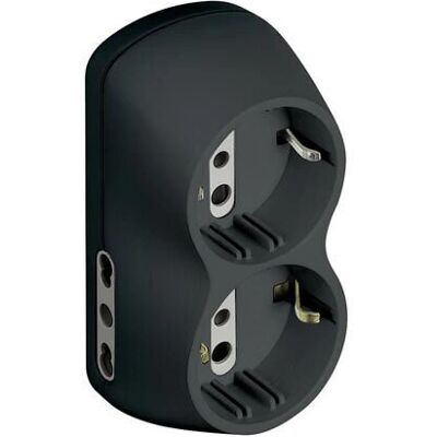 Adapter Zasilacza BTicino - Antracyt - 2 Gniazdka Adapter Zasilacza BTicino - Antracyt - 2 Gniazdka