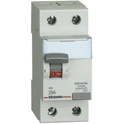 Interrupteur différentiel Bticino G725AC25 2P 25A - Disjoncteur différentiel - Publicité Interrupteur différentiel Bticino G725AC25 2P 25A - Disjoncteur différentiel - Publicité