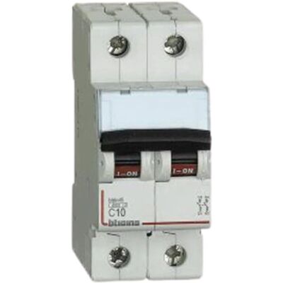 Interrupteur Magnétothermique Bticino 2P 10A 4,5kA Courbe C - Publicité Interrupteur Magnétothermique Bticino 2P 10A 4,5kA Courbe C - Publicité