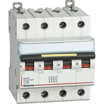Bticino Modèle FT84C10 - Interrupteur 4P 10A 16kA - Publicité Bticino Modèle FT84C10 - Interrupteur 4P 10A 16kA - Publicité