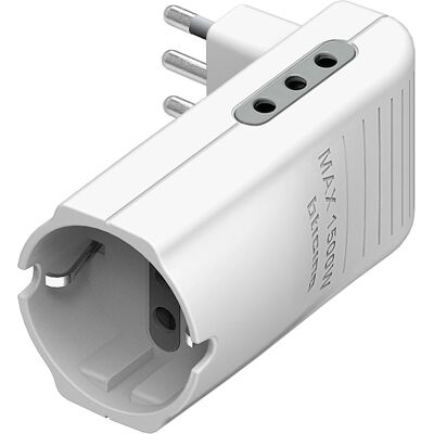 Bticino S3615DE Adattatore di Corrente Tipo L Bianco Bticino S3615DE Adattatore di Corrente Tipo L Bianco