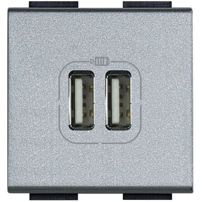 BTicino NT4285C2 Caricatore USB - Living Light 2 Porte - Presa BTicino NT4285C2 Caricatore USB - Living Light 2 Porte - Presa