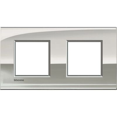 Legrand LNE4802M2PL Plaque Palladium - 2+2 Modules - Publicité Legrand LNE4802M2PL Plaque Palladium - 2+2 Modules - Publicité