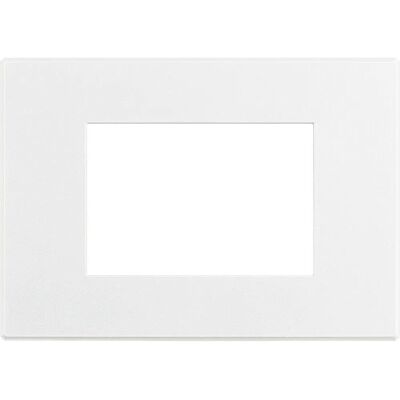 Série Axolute de Bticino - Plaque 3 modules - Blanc Mat - Publicité Série Axolute de Bticino - Plaque 3 modules - Blanc Mat - Publicité