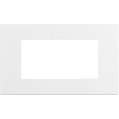 Legrand HW4804AW Plaque Murale Blanche Mate 4 Modules - Revetement Interrupteur - Publicité Legrand HW4804AW Plaque Murale Blanche Mate 4 Modules - Revetement Interrupteur - Publicité