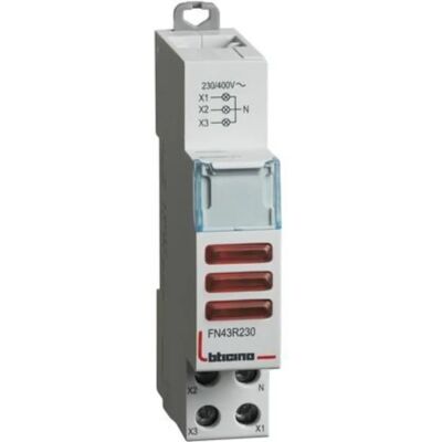 Lampe de signalisation LED triple Bticino - IP20, 230-400 Vac - Publicité Lampe de signalisation LED triple Bticino - IP20, 230-400 Vac - Publicité