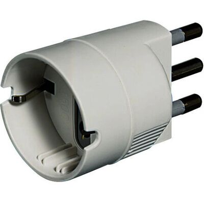 Adattatore Spina BTicino S3624DE - 16A Bianco Adattatore Spina BTicino S3624DE - 16A Bianco