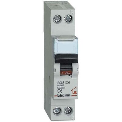 Interruttore magnetotermico BTicino 16A - 1 Modulo Protezione sovracorrente Interruttore magnetotermico BTicino 16A - 1 Modulo Protezione sovracorrente