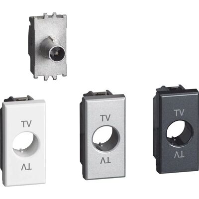 B-Ticino Axolute - Presa Coassiale TV - 10dB, 1m, H4202p10 B-Ticino Axolute - Presa Coassiale TV - 10dB, 1m, H4202p10