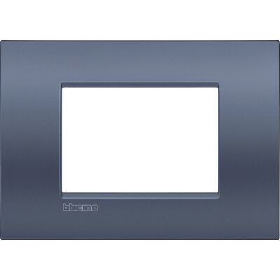 Placa de Pared Blue Moon de 3 Módulos Bticino - Tapa de Interruptor Placa de Pared Blue Moon de 3 Módulos Bticino - Tapa de Interruptor