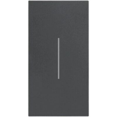 B-Ticino Kg01m2 Wandplatte - Schwarz - 2 Module - Abdeckung B-Ticino Kg01m2 Wandplatte - Schwarz - 2 Module - Abdeckung