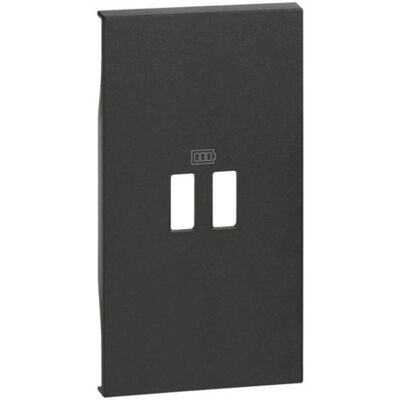 Bticino Schwarz USB-Ladeabdeckung - Wandplatte für Living Now Bticino Schwarz USB-Ladeabdeckung - Wandplatte für Living Now