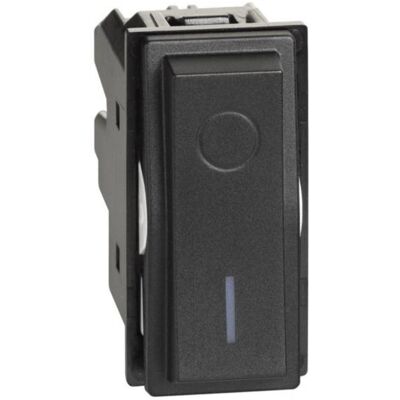 Interrupteur lumineux BTicino KG4002 - 2P, 250V, 16A - Noir - Publicité Interrupteur lumineux BTicino KG4002 - 2P, 250V, 16A - Noir - Publicité