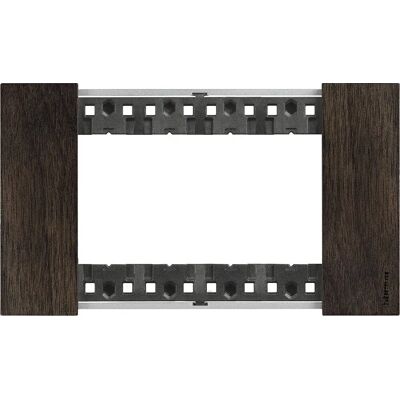 Legrand KA4804LG Plaque Murale - 4 Modules - Noyer - Cache Interrupteur Legrand KA4804LG Plaque Murale - 4 Modules - Noyer - Cache Interrupteur