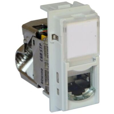 Bticino Weiße Cat6A STP Steckdose - 1 Modul Bticino Weiße Cat6A STP Steckdose - 1 Modul