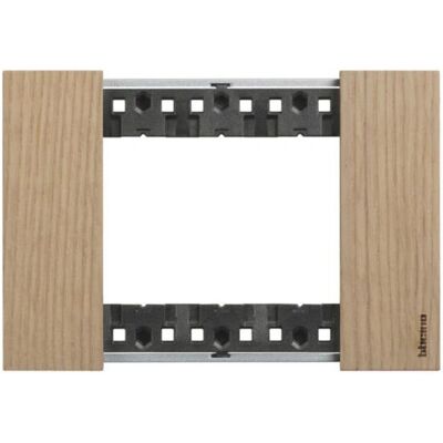 Plaque Murale Bticino Living Now 3 Modules - Bois Plaque Murale Bticino Living Now 3 Modules - Bois