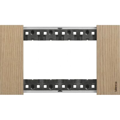 Plaque murale Living Now 4 modules Bticino - Finition bois Plaque murale Living Now 4 modules Bticino - Finition bois