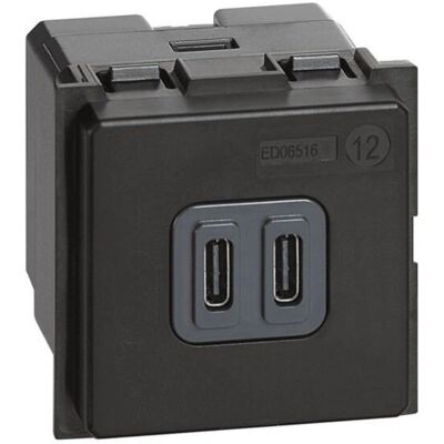 B-Ticino K4286C2 Prise USB Type C Double - Série Living Now B-Ticino K4286C2 Prise USB Type C Double - Série Living Now