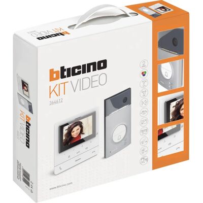 Système de vidéophones Bticino 364612 - Noir & Blanc - Publicité Système de vidéophones Bticino 364612 - Noir & Blanc - Publicité